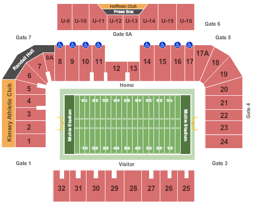 michie stadium seating chart